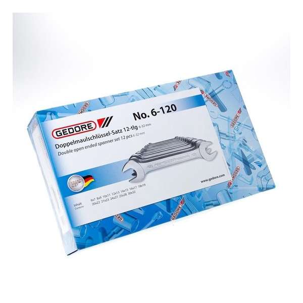 Gedore 6077890 Dubbele steeksleutelset 12-delig 6 - 32 mm DIN 3110 Gedore 6077890 Dubbele steeksleutelset 12-delig 6 - 32 mm DIN 3110