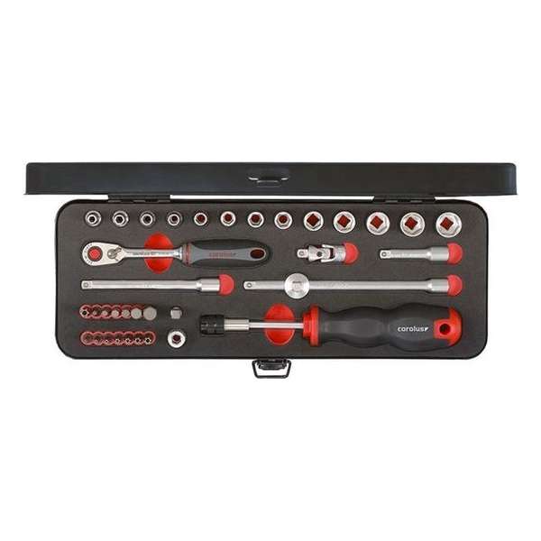 Carolus Dopsleutelset 1/4 Slim Sixty (35 delig) Carolus Dopsleutelset 1/4 Slim Sixty (35 delig)
