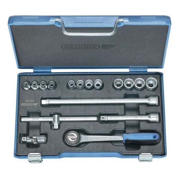 Gedore doppendoor 3/8" - 17-delig Gedore doppendoor 3/8" - 17-delig