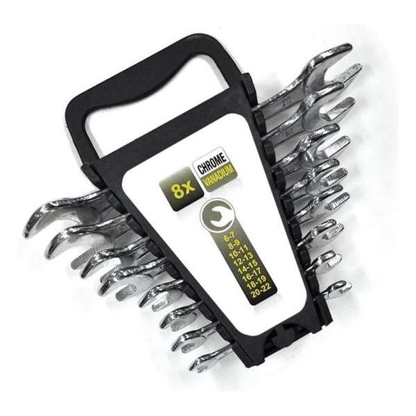 Set steeksleutels (8 stuks, 6-22) Set steeksleutels (8 stuks, 6-22)