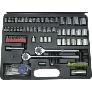 Hofftech Dopsleutelset 1/4", 1/2" en 3/8" opname 73-delig