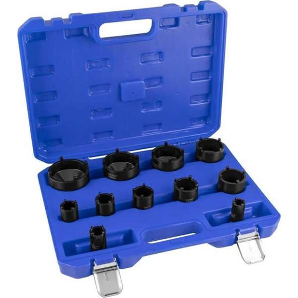 JBM Tools | Set van doppen met buitenste tanden voor kogellagers-moeren JBM Tools | Set van doppen met buitenste tanden voor kogellagers-moeren