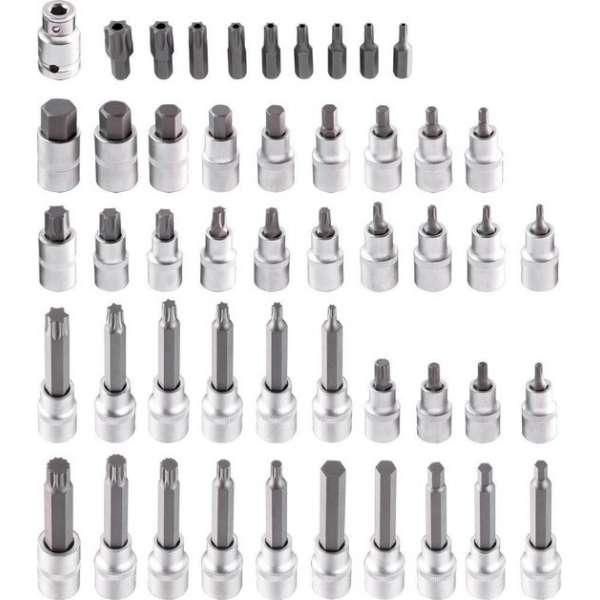 NEO torx/inbusset speciaal, 1/2 aansluiting 49 delig NEO torx/inbusset speciaal, 1/2 aansluiting 49 delig