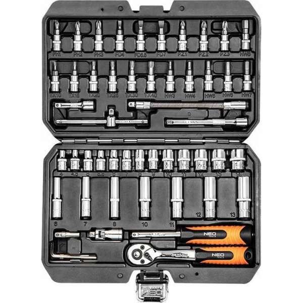 Neo-Tools doppenset 1/4″ (53-delig) Neo-Tools doppenset 1/4″ (53-delig)