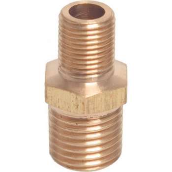 VERLOOPNIPPEL MESSING 1/2X1/4