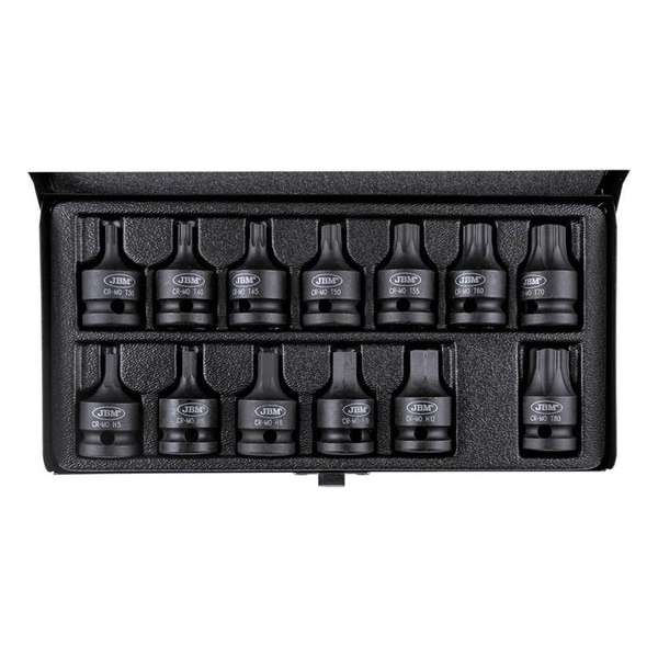JBM Tools | Set van 13 inbus en torx slagbits 1/2" JBM Tools | Set van 13 inbus en torx slagbits 1/2"