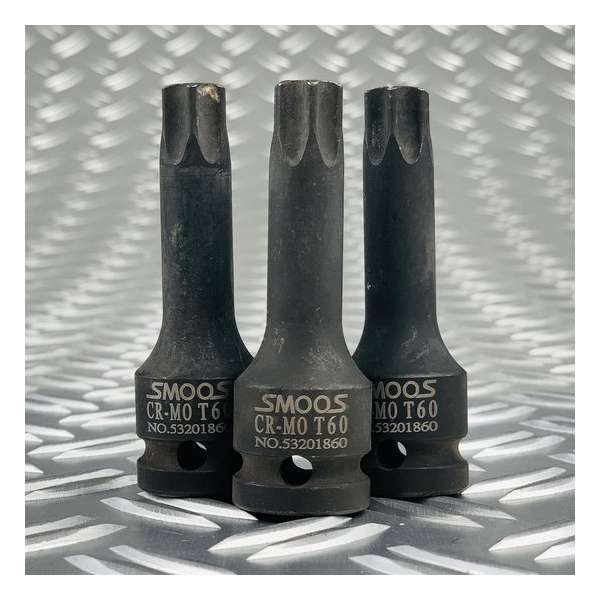 Smoos® Losse inwendige T70 torx krachtdop met 1/2 opname - 3 stuks Smoos® Losse inwendige T70 torx krachtdop met 1/2 opname - 3 stuks