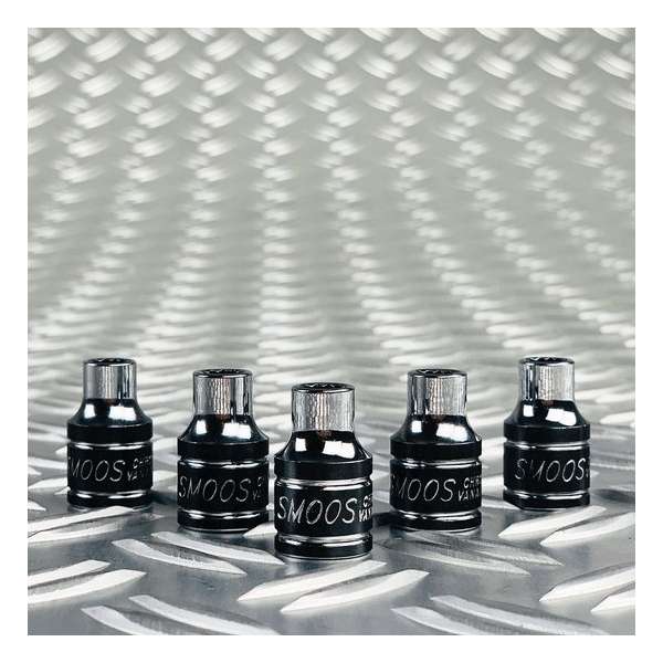 Smoos® Losse 12 kants dop 6 mm met 3/8 opname - 5 stuks Smoos® Losse 12 kants dop 6 mm met 3/8 opname - 5 stuks