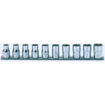 "Ko-Ken 1/2" 10dlg set doppen op rail 10 tm 19mm"