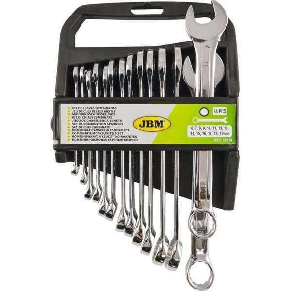 JBM Tools | Set van 14 combinatiesleutels JBM Tools | Set van 14 combinatiesleutels