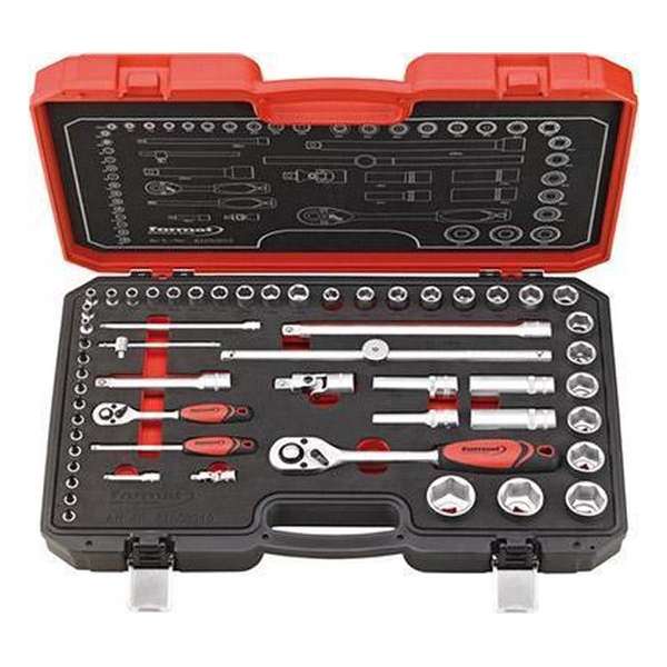 "Dopsleutelset 1/4"+1/2" 50-dlg. FORMAT" "Dopsleutelset 1/4"+1/2" 50-dlg. FORMAT"