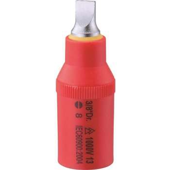 Huvema 3/8'' Platte dop/bit, geïsoleerd 1000V PA33306N