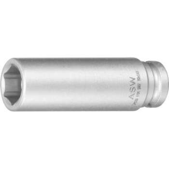 "Krachtdopsleutel 1/4" 13mm veermag. lang ASW"