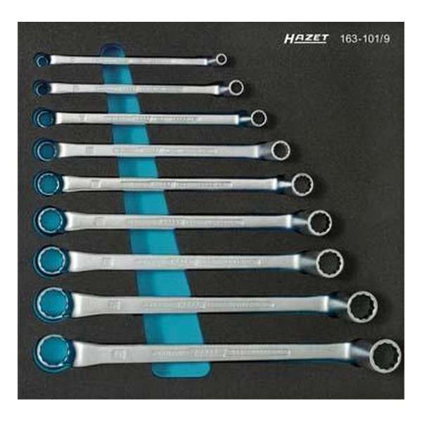 Gereedschapsmodule 163-101/ 9 dubbele ringsleutels Hazet Gereedschapsmodule 163-101/ 9 dubbele ringsleutels Hazet