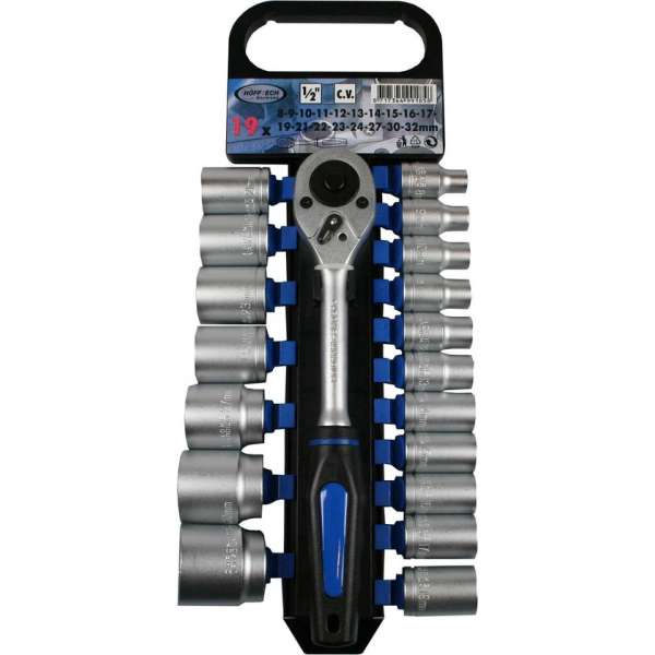 Hofftech Dopsleutelset 19 Delig Cr-V Krimp Hofftech Dopsleutelset 19 Delig Cr-V Krimp