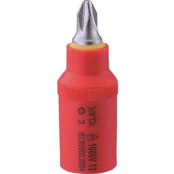 Huvema 3/8'' Phillips Dop/bit, geïsoleerd 1000V PA33102N