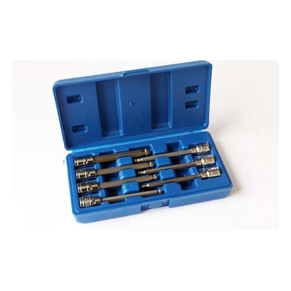 Inbus doppenset lang 3/8'' met kogelkop 7-delig Inbus doppenset lang 3/8'' met kogelkop 7-delig
