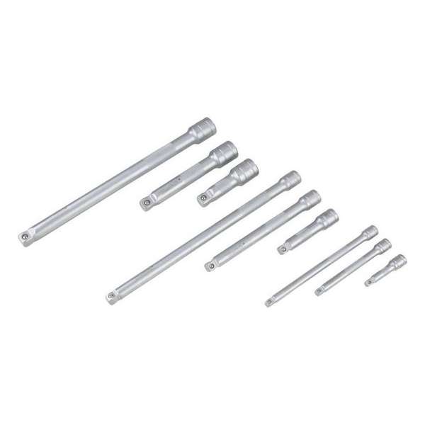 Westfalia Dopsleutel/kantelverlengset 1/2 - 3/8 - 1/4, 9 stuks Westfalia Dopsleutel/kantelverlengset 1/2 - 3/8 - 1/4, 9 stuks
