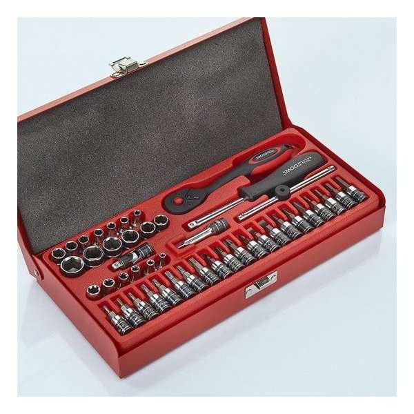 Smoos® Dopsleutelset 1/4 opname 45-delig Engels Smoos® Dopsleutelset 1/4 opname 45-delig Engels