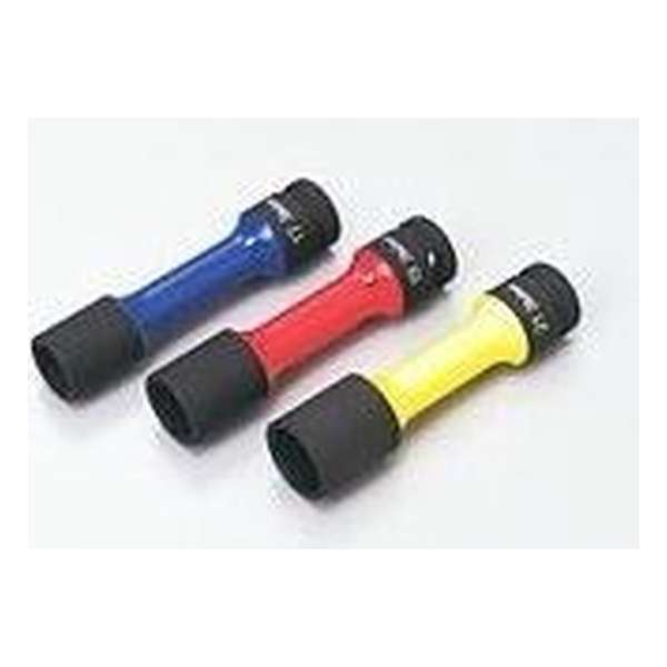 "Ko-Ken Set 1/2" slagdop SW17/19/21 6-kant Tbv. wielmoeren blauw/rood/wit" "Ko-Ken Set 1/2" slagdop SW17/19/21 6-kant Tbv. wielmoeren blauw/rood/wit"