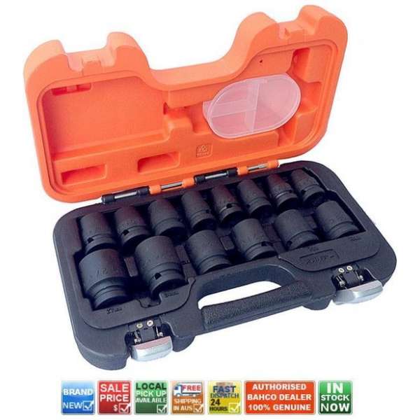 BAHCO D/S14 slagdopsleutelset 1/2", 10-27mm BAHCO D/S14 slagdopsleutelset 1/2", 10-27mm