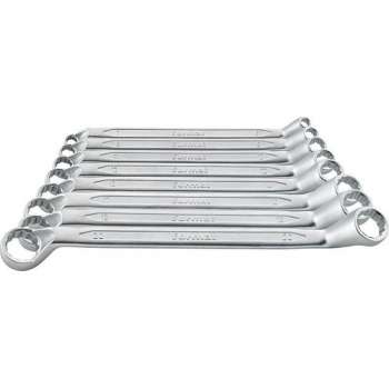 Dubbele ringsleutels CV-staal DIN 838 6-32mm 12-delig FORMAT