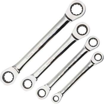 Ringratelsleutel 8-19 mm - Set van 4 - Neo-Tools 09-070
