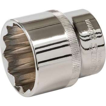 Silverline Metrische Veeltand, 12 Tands Dop - 1/2 Inch, Maat 32 mm.