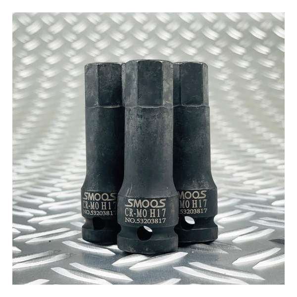 Smoos® Losse inbus krachtdop H17 met 1/2 opname - 3 stuks Smoos® Losse inbus krachtdop H17 met 1/2 opname - 3 stuks