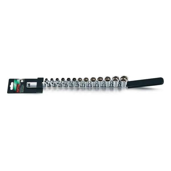 Rail doppen 12-kant 3/8 aandrijving 7-21mm Rail doppen 12-kant 3/8 aandrijving 7-21mm