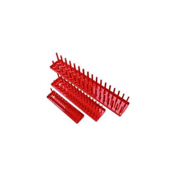 Dopsleutel opslagrek voor korte en lange doppen 1/4", 3/8" en 1/2" Dopsleutel opslagrek voor korte en lange doppen 1/4", 3/8" en 1/2"