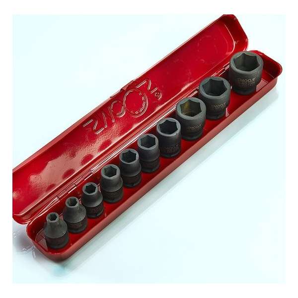 Smoos® Krachtdoppenset 10-delig extra klein 3/8 Smoos® Krachtdoppenset 10-delig extra klein 3/8