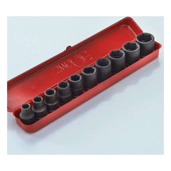 Smoos® Krachtdoppenset 10-delig met extra korte doppen Smoos® Krachtdoppenset 10-delig met extra korte doppen