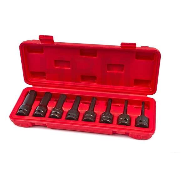 8 Delige Lange Inbus Krachtdoppenset met 1/2" Opname for pro's 8 Delige Lange Inbus Krachtdoppenset met 1/2" Opname for pro's