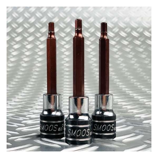 Smoos® Losse inbus dop H3 met 1/2 inch opname - 3 stuks Smoos® Losse inbus dop H3 met 1/2 inch opname - 3 stuks