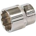 Silverline Metrische Veeltand, 12 Tands Dop - 1/2 Inch, Maat 27 mm.