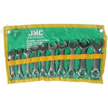 Steekringsleutel set stubby, 10 delig Metrisch, 10 tot 19 mm, JMC