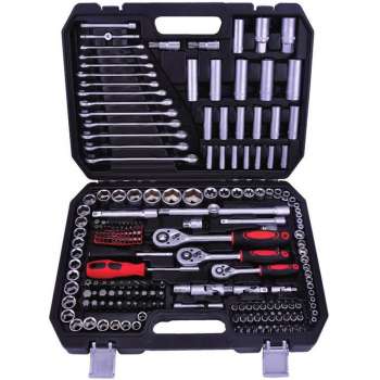 Kraftmax Professional Tool KF-216: 216 PCS-aansluitingenset (1/4 '& 3/8' & 1/2 ')?