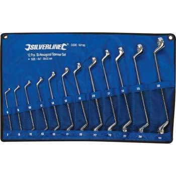 Silverline 12-delige offset ringsleutel set 6 - 32 mm