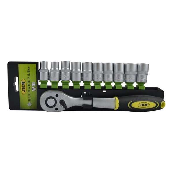 JBM Tools | 1/2" 72 tanden ratel met 12-punt sockets JBM Tools | 1/2" 72 tanden ratel met 12-punt sockets