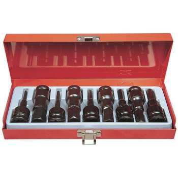 Rodac RA8674 9-delige Krachtdoppenset - Inbus - 4-19mm - 1/2"