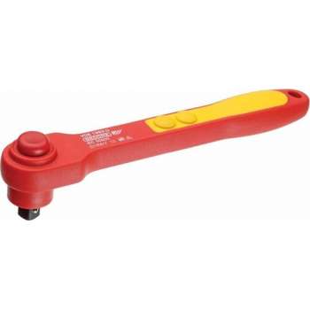 Gedore VDE 1993 U VDE-Omschakelbare ratel - met drukknop-ontkoppeling - 1/2''