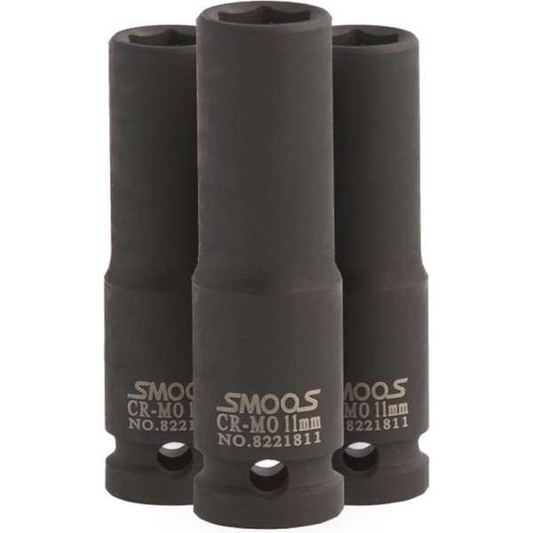 Smoos® Lange krachtdop 7 mm 3/8 opname - 3 stuks Smoos® Lange krachtdop 7 mm 3/8 opname - 3 stuks