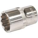 Silverline Metrische Veeltand, 12 Tands Dop - 1/2 Inch, Maat 19 mm.