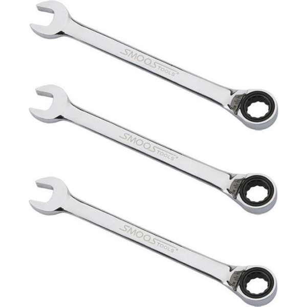 Smoos® Omschakelbare ringratelsleutel - 17 mm - 3 stuks Smoos® Omschakelbare ringratelsleutel - 17 mm - 3 stuks