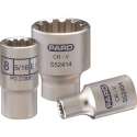 Huvema 1/4'' Twaalfkants vlakke dop PAS5245004
