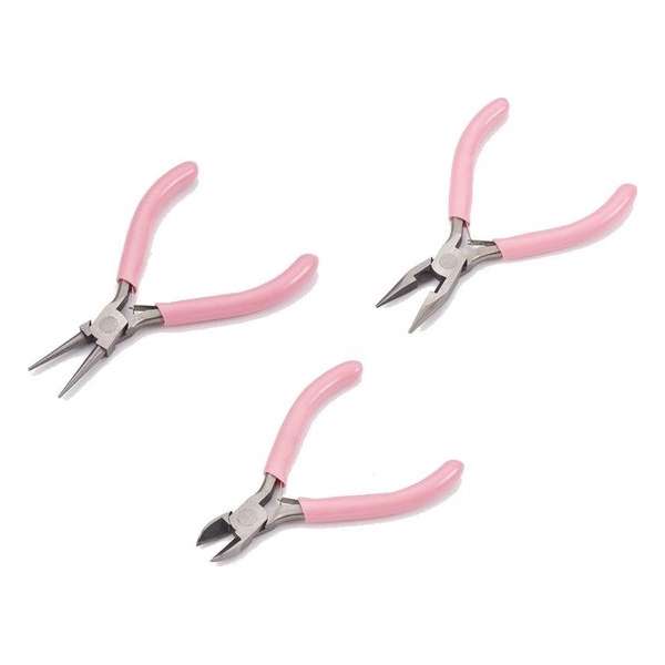 Roze Sieraden Tangen | Platbek tang, Rondbek tang & Knip tang | Sieradenpakket | Sieraden tangenset | MAIA Creative Roze Sieraden Tangen | Platbek tang, Rondbek tang & Knip tang | Sieradenpakket | Sieraden tangenset | MAIA Creative