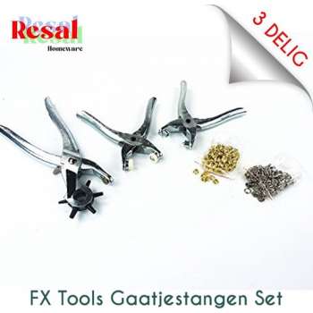 Resal Homeware FX Power Equipment Gaatjestangenset - 3 Delig (Inclusief ringen)
