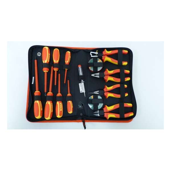 Electrician Tool Set 1000V 13Pcs. Screwdrivers And Pliers Din En 60900 Electrician Tool Set 1000V 13Pcs. Screwdrivers And Pliers Din En 60900