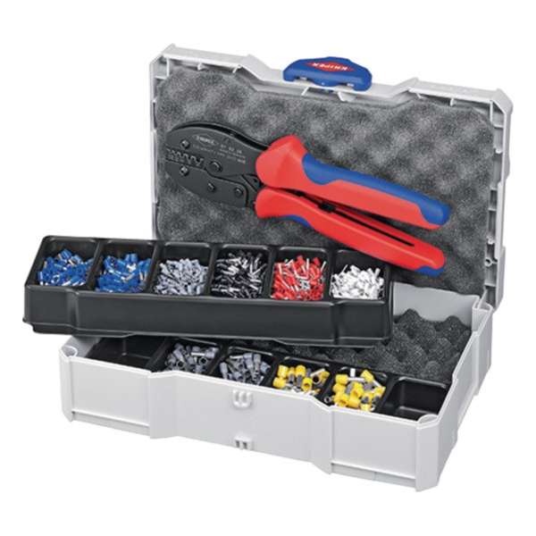 Knipex 97 90 23 Krimptang Adereindhulzen 0.25 tot 6 mm² Incl. assortiment adereindhulzen in koffer Knipex 97 90 23 Krimptang Adereindhulzen 0.25 tot 6 mm² Incl. assortiment adereindhulzen in koffer
